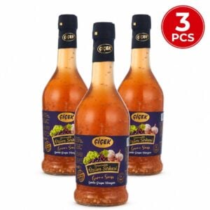 Otet de Struguri cu Usturoi Sticla Cicek Set 3 Buc 250 Ml